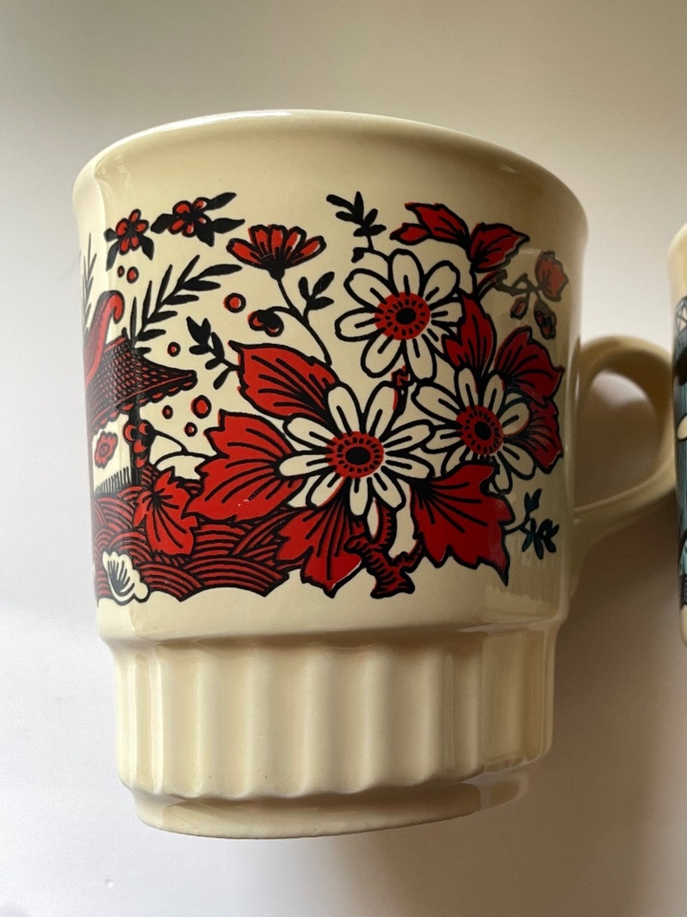 Two Vintage Kiln Craft Mugs England